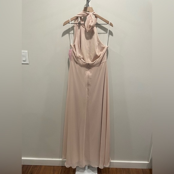 After Six High Neck Halter Backless Maxi‎ Dress Size 16 - Picture 7 of 11